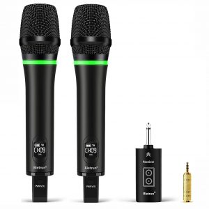 Location-Microphone-Rechargeable-sans-Fil-UHF-Double-Micro-Karaoke-sono-medoc