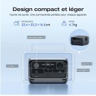 Compacte et légère PA complète pour événements avec 7 sorties, ports USB-C et USB-A, et coffret de rangement.