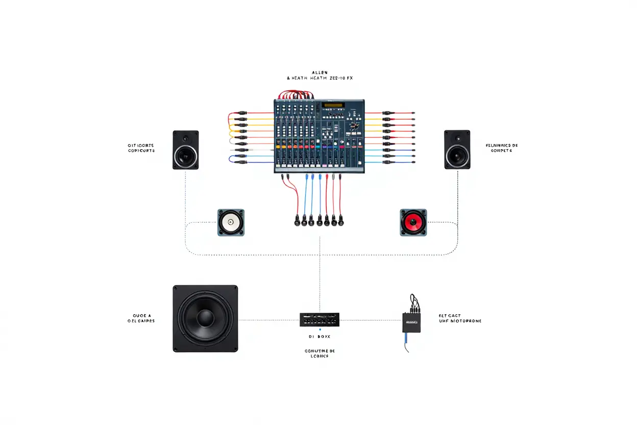 Schéma installation câblage sonorisation