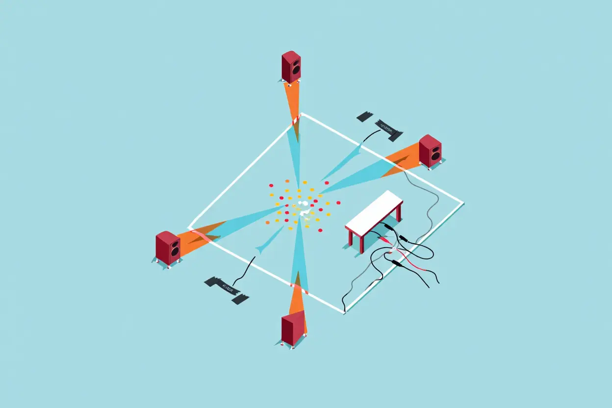 Positionnement stratégique des enceintes