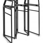 Support de scène DJ Booth XXL en structure métallique noir, cadre robuste et pieds ajustables pour installation DJ.