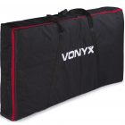 Étui de transport noir avec cordons et poignée, logo VONYX, conçu pour le DJ BOOTH XXL, équipement Sono Médoc.