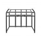 DJ BOOTH XXL, structure noire métallique robuste avec plan de travail et barrettes pour équipements, idéale pour Sono Médoc.