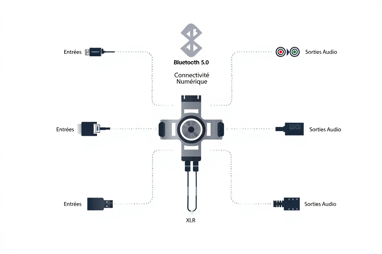 Diagramme connectivité platine DJ