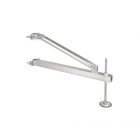 Stabilisateur pour prise: bras articulé en acier et support à vis, fixation robuste pour stabiliser équipements Sono Médoc.