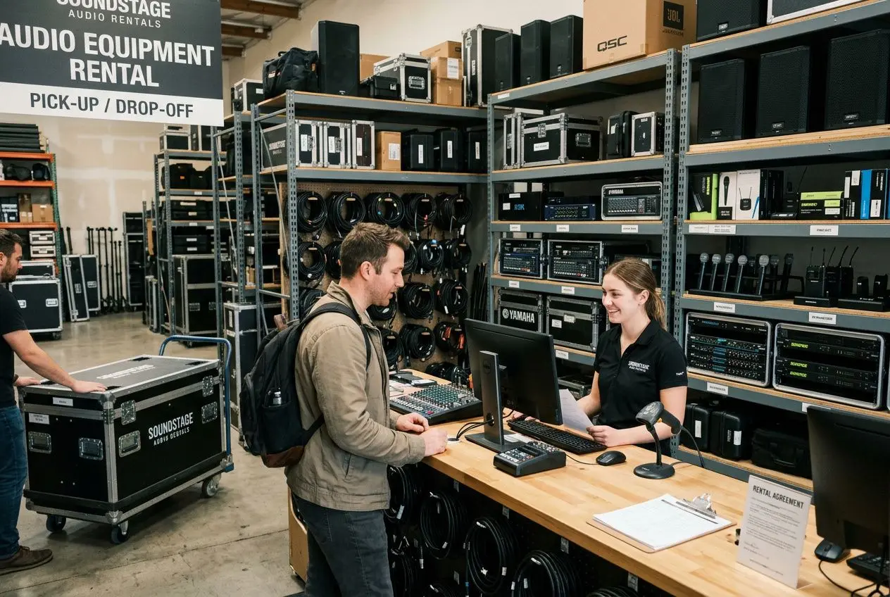 Consultez notre boutique auditive: louer matériel audio gironde avec personnel aidant et rétroprojecteurs. En magasin, clients louent sono, enceintes et micros près de Bordeaux.