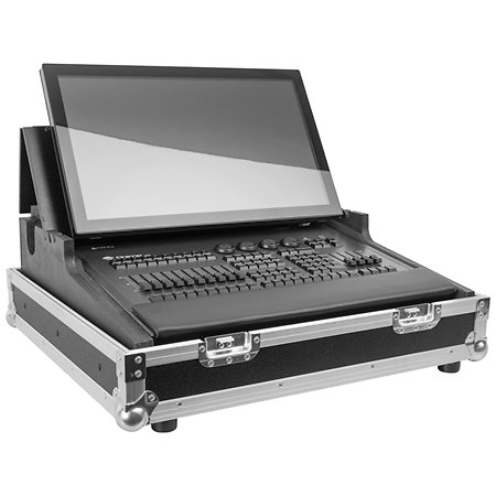 Console lumineuse CHIMP G2 TOUR PACK: unité de contrôle intégrée dans un flight case rigide, écran inclinable et clavier professionnel.