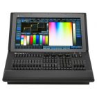 CHIMP G2 TOUR PACK : Console lumière et contrôle avec écran tactile montrant palettes et courbes colorimétriques.